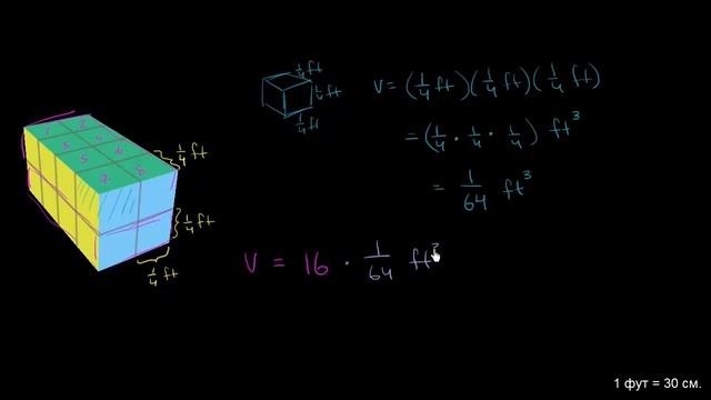 Обем на правоъгълен паралелепипед с кубчета смотреть онлайн