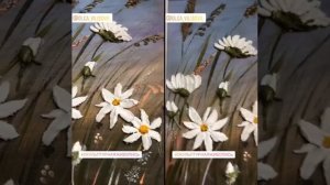 Скульптурная живопись. Ромашки.