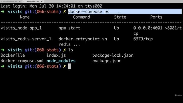 Docker and Kubernetes || Part 51 || Container Status with Docker Compose