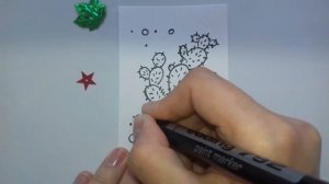 drawing a CACTUS \ КАК нарисовать КАКТУС