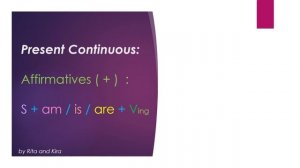 Present Continuous - Part 1- Affirmative Sentences