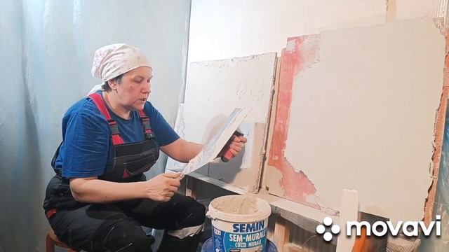 Выравнивание стены штукатуркой. смотреть онлайн