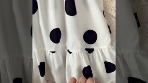 летнее платье для девочки в горошек.