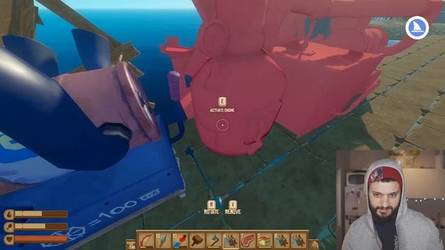 Raft MOD Electricity on RAFT! Charge Battery! Electric Engine!