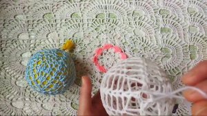 ?Связала шары на ёлочку (из нежных ниточек). Расскажу,как их крахмалила. ?