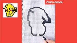 Пикачу Как нарисовать по клеточкам просто Рисунки Пиксель Арт  Pixel Art Drawing Pikachu