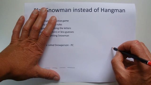How to Play Snowman - The New Hangman Game - Step by Step Instructions - Tutorial