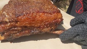 Асадо на пеллетном гриле . Копченные говяжие ребра