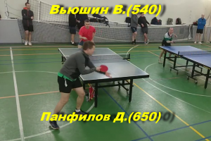Встреча Вьюшин В.(540) - Панфилов Д.(650). Турнир "Новогодний" 2 января 2023 г.