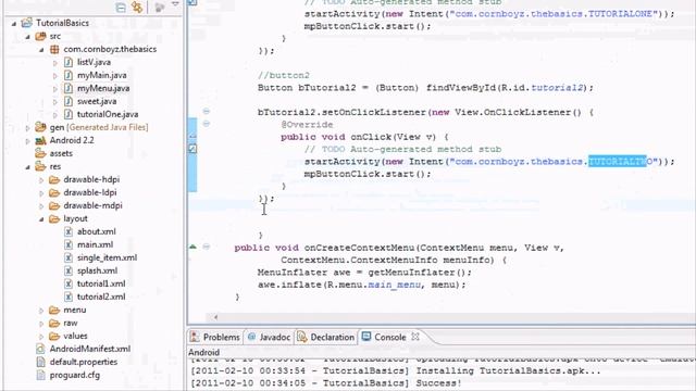 Android Tutorial & Lessons 19: Start ListView and create String array смотреть онлайн