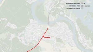 Схема движения электрички Рига - Скулте со всеми остановками