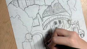 Рисуем городской пейзаж в графике