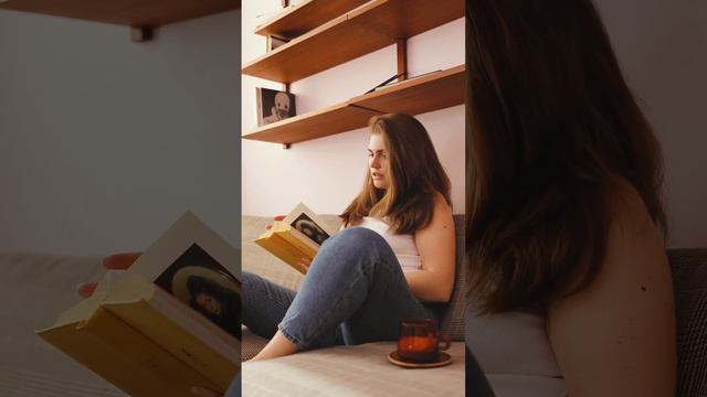 Woman Sitting on Sofa While Reading a Book 3 [Short]