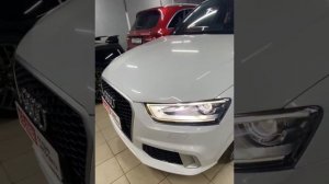 Audi Q3 RS iPHCAR i8pro билед линзы вместо штатного ксенона. Замена стекол. Модернизация фар audi
