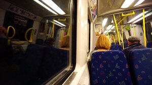 Sweden, Stockholm, subway ride from Kista to Hallonbergen