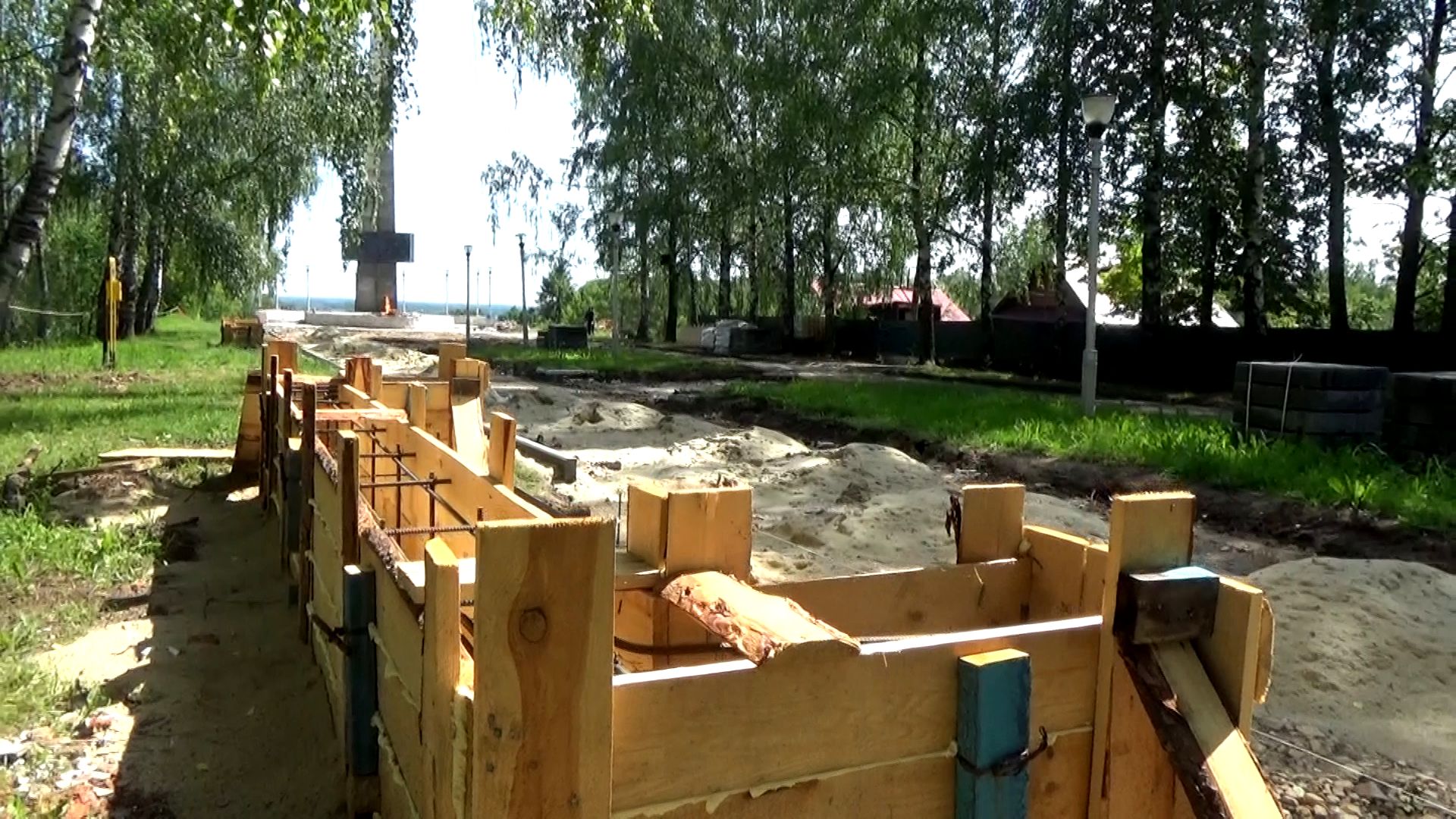 Реконструкция Аллеи боевой славы в городе Вязники. Съемка 27.06.2023