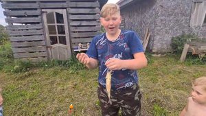 ПРОВОЖАЕМ РОДНЫХ // Переезд в город // Рыбалка в своём пруду // Дети рыбачат // Карась в своем пруд