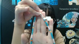 20240912-05 Natural turquoise pink opal  with Amazonite pink blue orange color 16inch gemstone