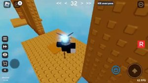 Trying to speed run pancakes wall hop difficulty chart on mobile /Roblox\