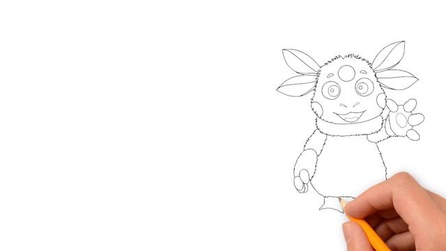 Учимся рисовать Лунтика из мультфильма Лунтик. Мультик раскраска от Дудл Арт Колор