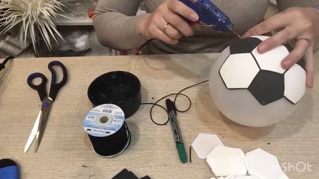 Светильник из изолона «Мяч». Бесплатный МК смотреть онлайн