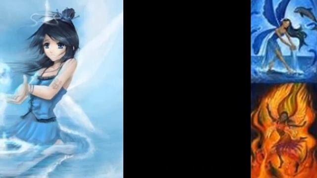 Четыре великих стихии - огонь вода  воздух и земля