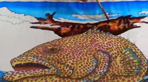 BASIC BATIK SILK PAINTING TECHNIQUES OF  JEAN-BAPTISTE - TIGER GROUPER