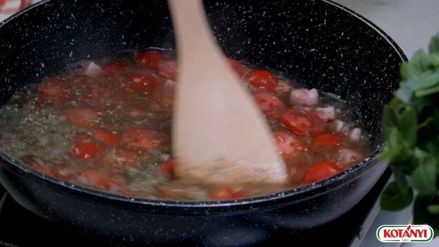 Паста с томатами и беконом смотреть онлайн