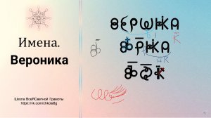 Вероника. Имена. ВсеЯСветная Грамота