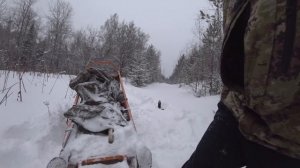 Зимняя походная палатка с печкой, Буран, сугробы, ночевка зимой, один в тайге