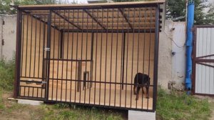 Вольер для собаки 3х2 с утепленной будкой