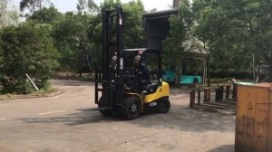 LTMG 3ton LPG Gas forklift lifting test，with Import Nissan K25 Engine，2-stage mast