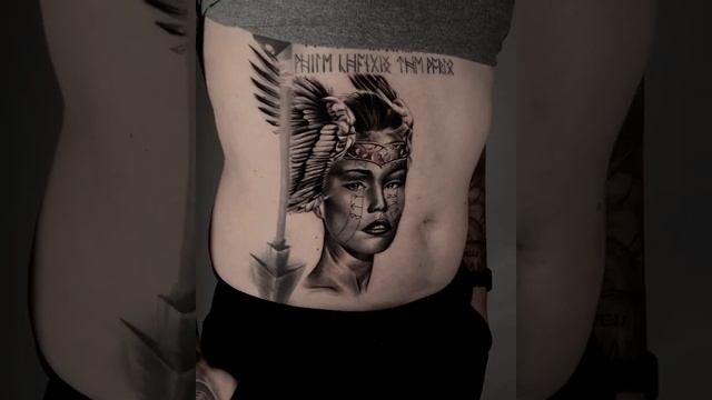 Valkyrie Tattoo realistic #shorts