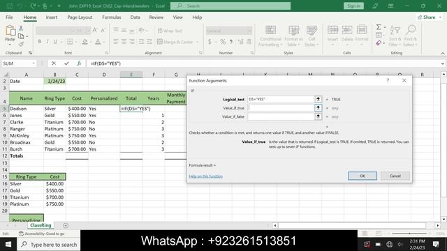Exp19_Excel_Ch02_CapAssessment_Inland_Jewelers | Excel Chapter 2 Capstone Assessment Inland Jeweler