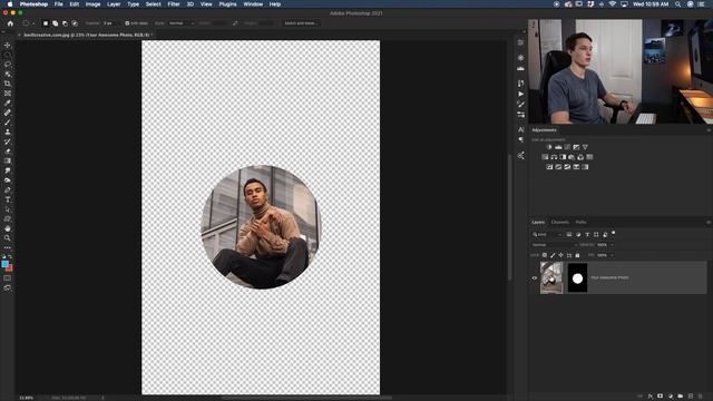 How To Crop Images Into A Circle Shape Using Photoshop смотреть онлайн