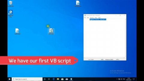 How to create and execute a Visual Basic Script (VBS)