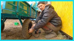"Куриный отдел" хозяйства, пробую "Неву" с телегой, "Беларусом" ровняю пашню // Жизнь в деревне
