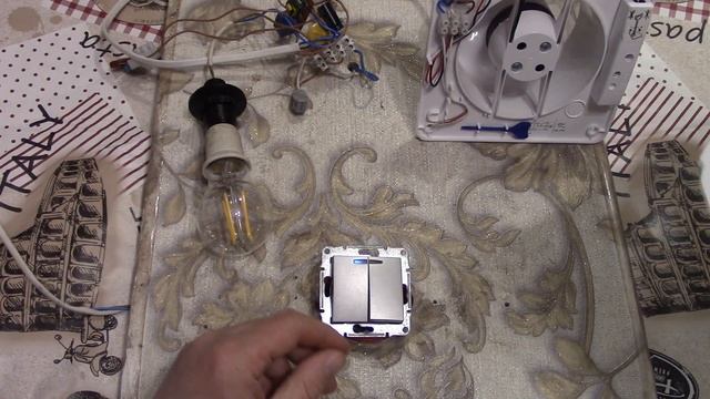 Как подключить вентилятор вытяжке к лампочке . Часть 3 . смотреть онлайн