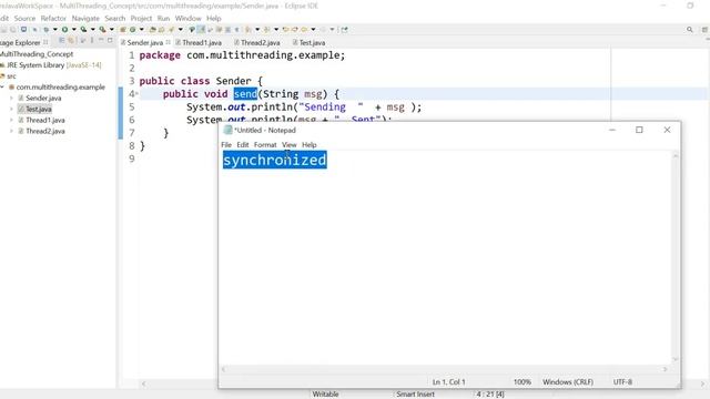 Java Tutorial: Mutual Exclusive Synchronization in java, Thread Synchronization in java | part 68 смотреть онлайн