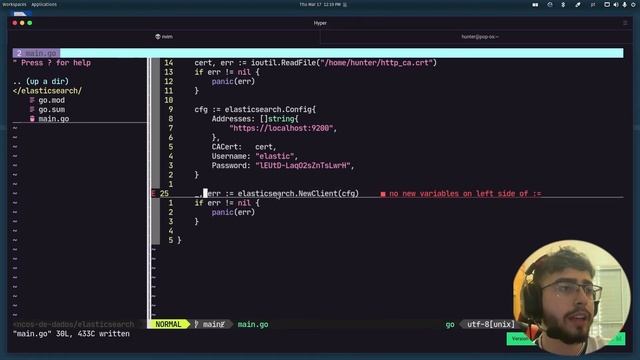 "Instalando", configurando, inserindo e buscando dados do ElasticSearch em Go #elasticsearch #go смотреть онлайн