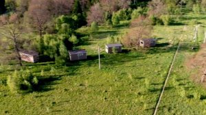 Полет квадрокоптера, на участках в деревне Чаусово