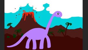 Рисуем динозавра бронтозавра для начинающих Drawing a brontosaurus dinosaur for beginners