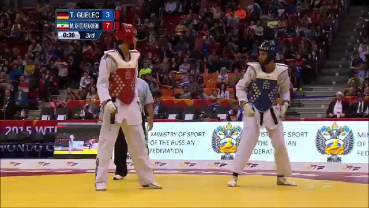 Taekwondo WTF. Чемпионат мира 2015. Semifinal. M-80. Guelec-Khodabakhshi.