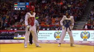 Taekwondo WTF. Чемпионат мира 2015. Semifinal. M-80. Guelec-Khodabakhshi.