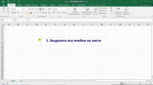 Начало работы в MS Exel