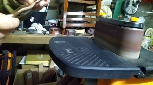 Triton TSPST450  и шлифовка уреза кожанного изделия