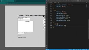 Contact Form With Attachment / with HTML & CSS