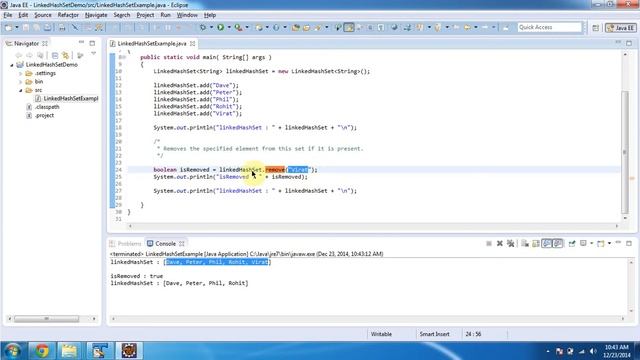 How to remove an object from the LinkedHashSet? | LinkedHashSet (Remove object) смотреть онлайн