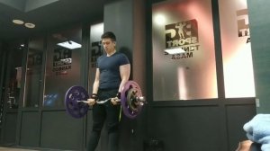 Строгий подъем на бицепс с изогнутым грифом 42,5 кг на 19 повторений! С/в 84 кг. 4.07.2021!