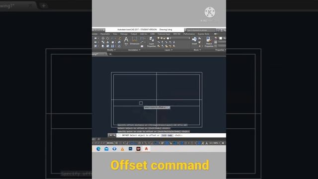 How to Use Offset command in AutoCAD #Short @Autocadshort